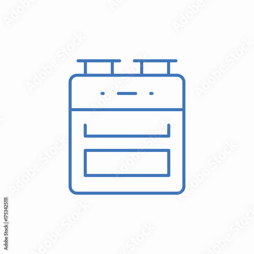 gas stove kitchen icon sign vector