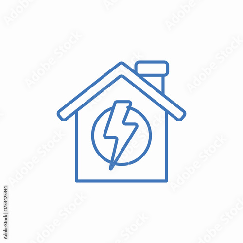 house electricity icon sign vector