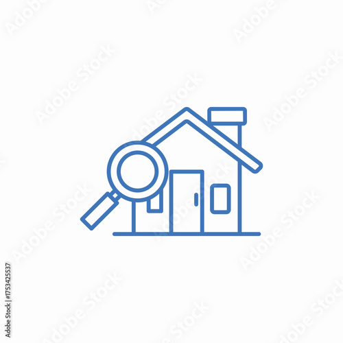 house inspection icon sign vector
