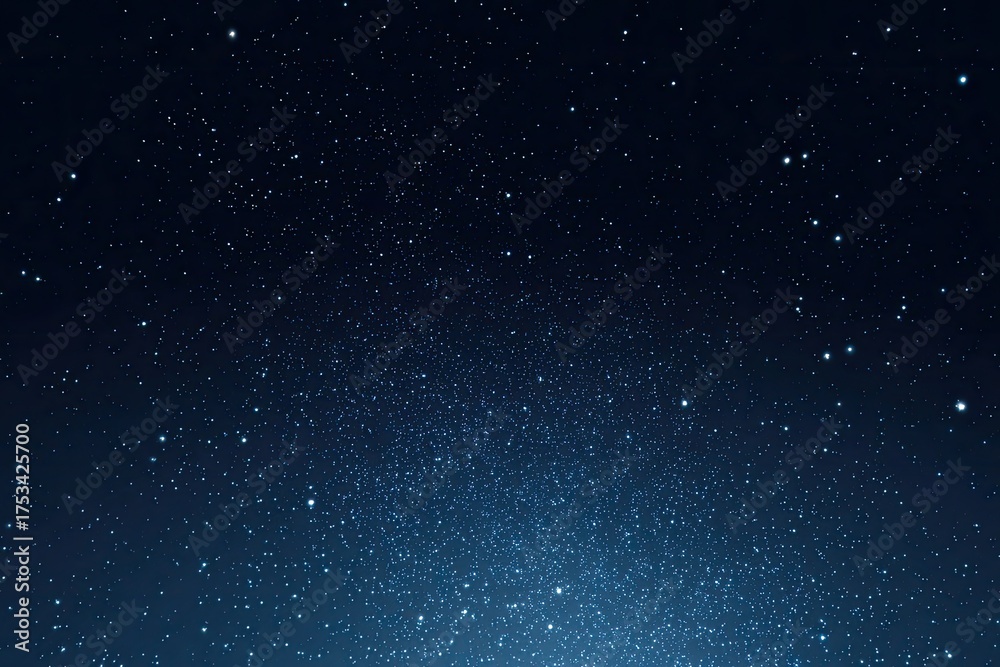 Fototapeta premium Dark blue cosmos displaying twinkling stars, creating a calming and vast celestial scene