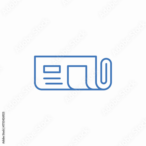newspaper roll icon sign vector