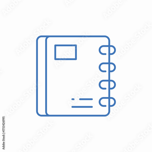 notebook paper icon sign vector