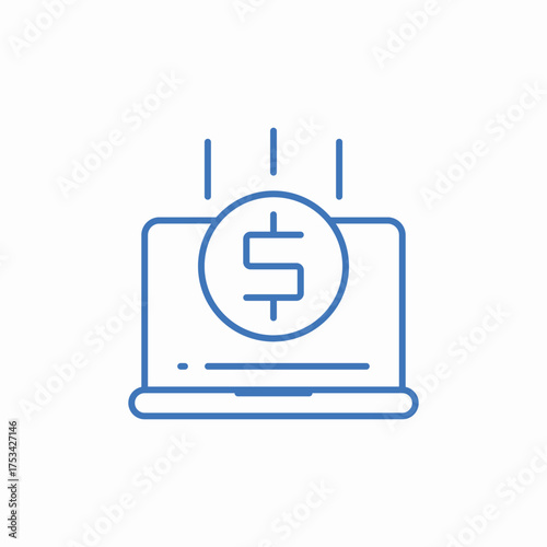 online finances icon sign vector