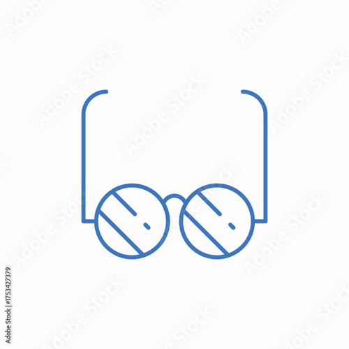 optic glasses icon sign vector