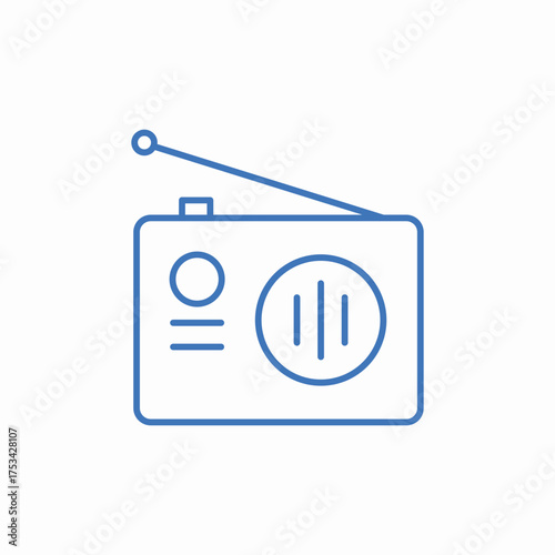 radio receiver icon sign vector