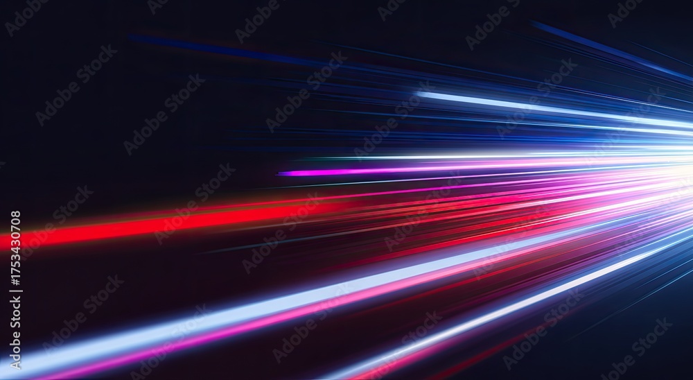 Obraz premium Abstract image depicts streaks of light emanating from a central point against a dark background