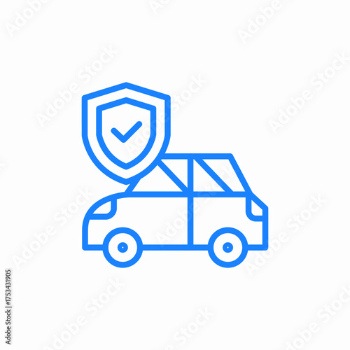 car insurance icon sign vector