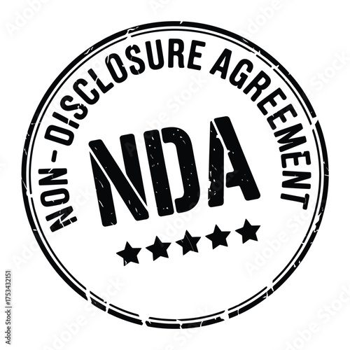 Official nda non disclosure agreement stamp seal