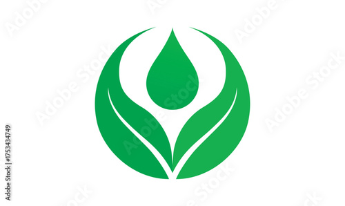 Green leaf logo, leaf logo icon vector design template