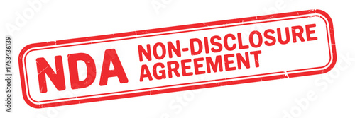 Red stamp seal for non disclosure agreement nda