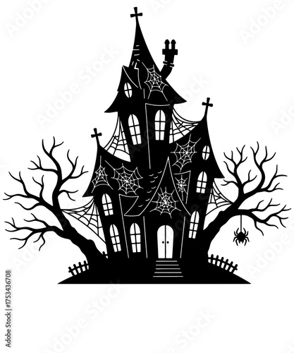 halloween background with castle