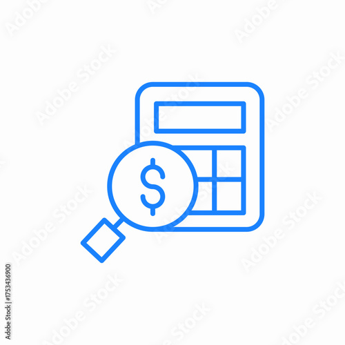 audit financial icon sign vector