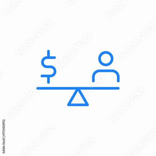 balance resources icon sign vector