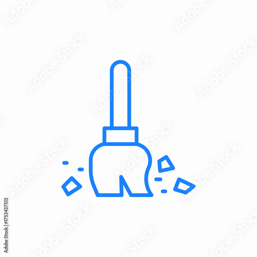cleaning broom icon sign vector