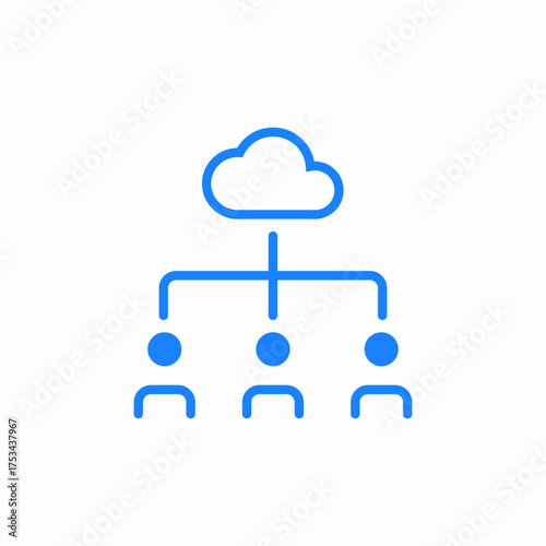 cloud network icon sign vector