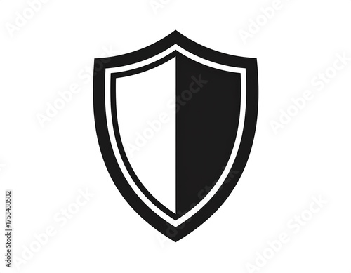 Free Download Minimalist Half Tone Shield Shape Security And Protection Icon - GFXLoad