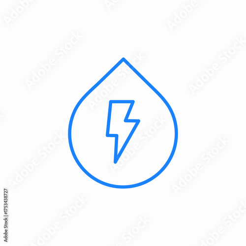 energy drop icon sign vector