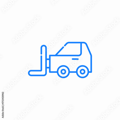 forklift car icon sign vector