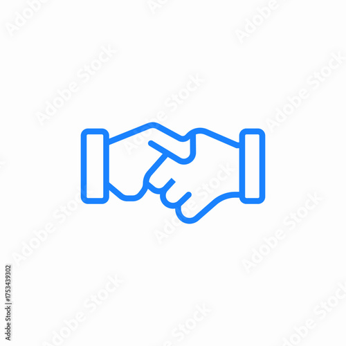 handshake greeting icon sign vector
