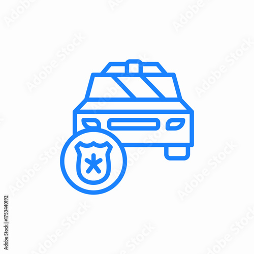 police car icon sign vector