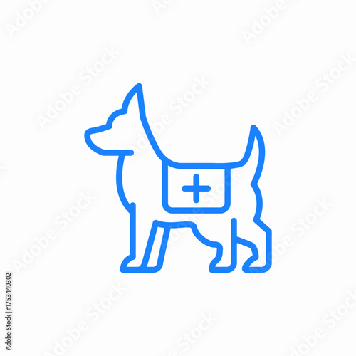 rescue dog icon sign vector
