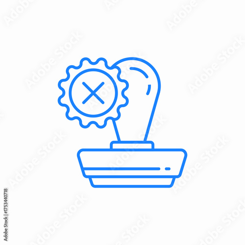 stamp rejected icon sign vector