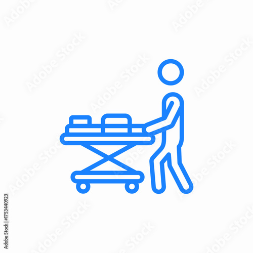 stretcher medical icon sign vector