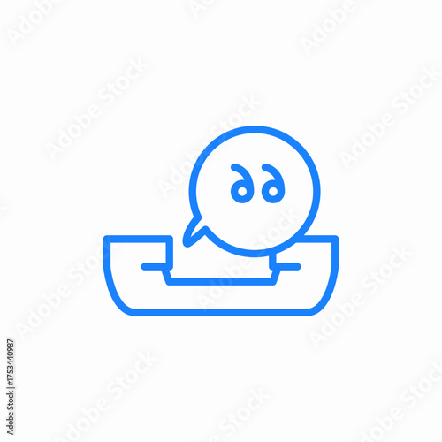 suspicious call icon sign vector