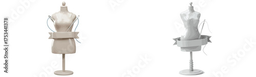 Wooden female mannequin standing isolated on white background for design and animation concept