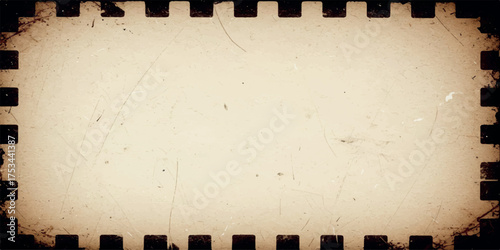 Vintage film frame with grunge texture and empty space for copy