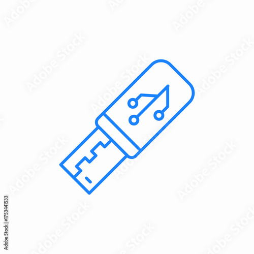 usb stick icon sign vector