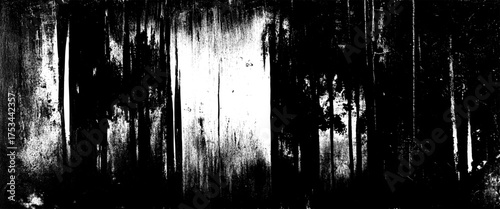 Vector scary old black and white grunge wall, horror wall