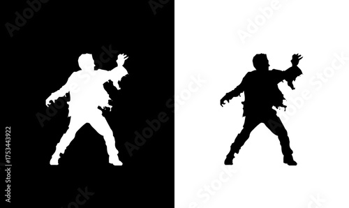 Frankenstein monster silhouette vector illustration. Halloween monster silhouette black, Halloween, monster silhouette vector illustration, Frankenstein monster black silhouette vector, illustration,