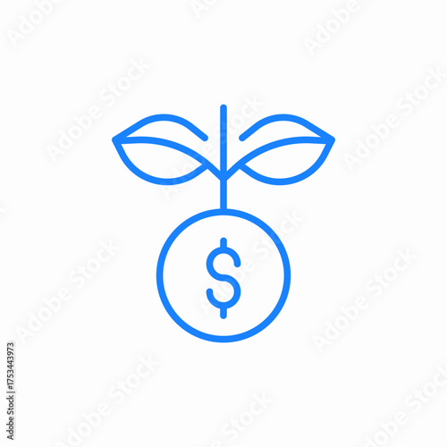 investment growth icon sign vector