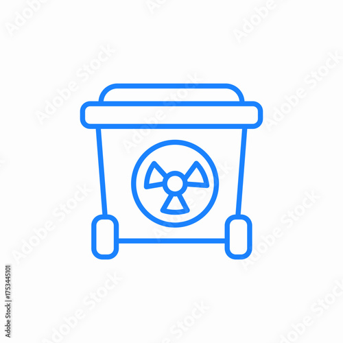 radioactive waste icon sign vector