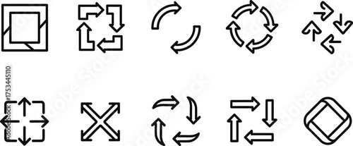 Arrow Icon Set silhouette