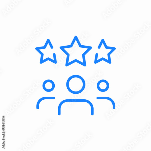 rating stars icon sign vector