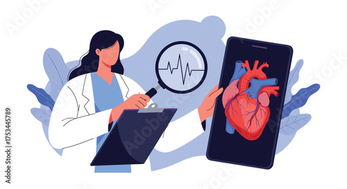 Digital health monitoring for heart health awareness and diagnostics.