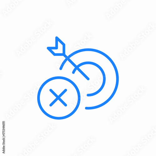 target missed icon sign vector