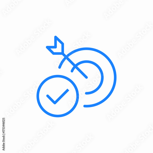 target reached icon sign vector