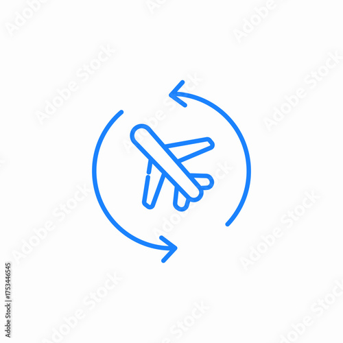 two way ticket icon sign vector