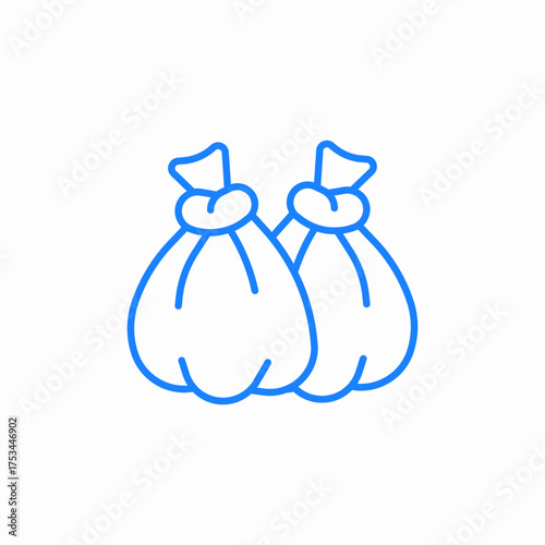 waste bags icon sign vector