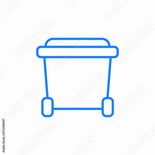 waste bin icon sign vector