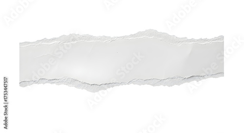 Isolated paper scrap ripped sheet texture background white surface art