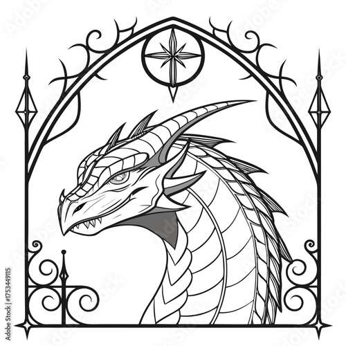 A fearsome basilisk rendered from the chest up showcasing its serpentine body and menacing gaze perfect for fantasy and mythical creature designs