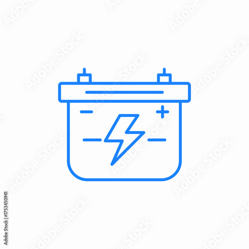 accu eletrical battery icon sign vector