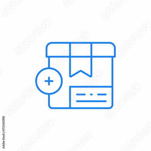 add package icon sign vector