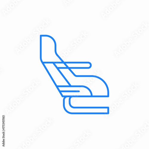 airplane seat icon sign vector