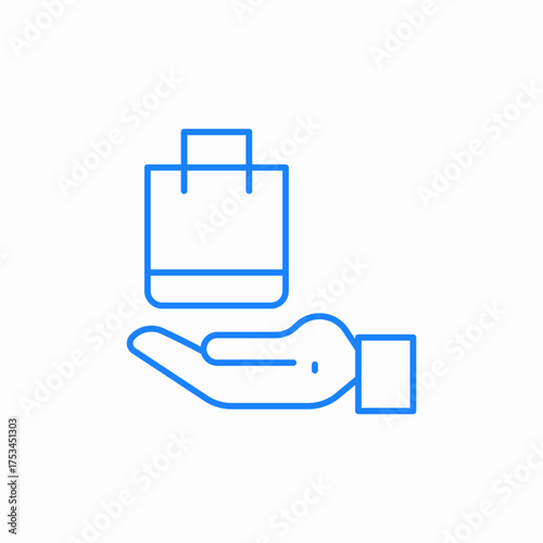bag delivery icon sign vector