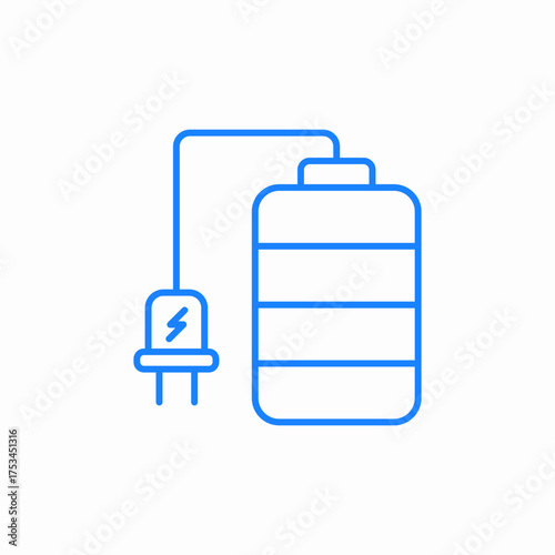 battery charging icon sign vector